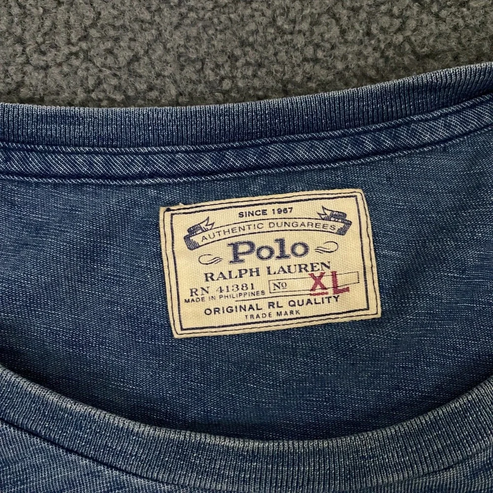 Polo Ralph Lauren T-Shirt Mens XL Indigo Blue Institut Nautique Naval Sea Horse